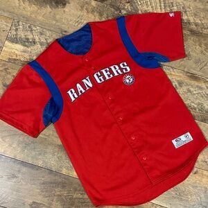 TRUE FAN Texas Rangers Baseball Jersey, Men’s Size M, GUC
